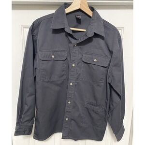 Fubu‎ The Collection Shirt Shacket Jacket Youth 12/14 Dark Gray Button Up